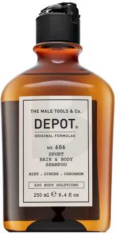 Depot 600 Body Solutions No. 606 Mint Ginger & Cardamom Dušo želė & Šampūnas 2-In-1 Botanical Complex, 250 ml