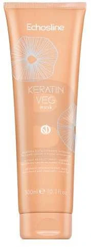 ECHOSLINE Keratin Veg Intensive Restructuring Mask intensyviai atkurianti kaukė dažytiems ir pažeistiems plaukams, 300 ml