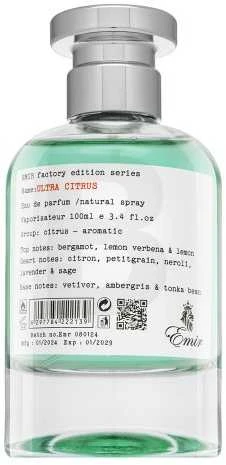 Emir Ultra Citrus Factory Edition EDP parfumuotas vanduo unisex, 100 ml