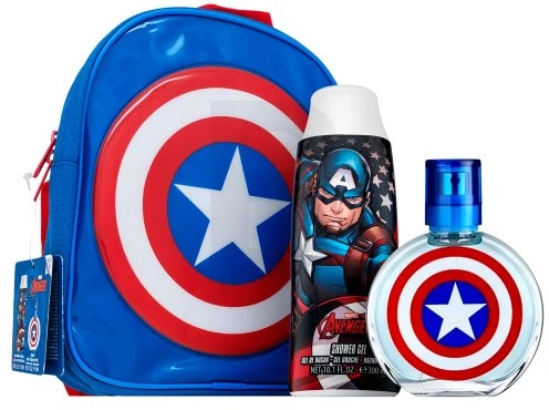Marvel Captain America tualetinis vanduo su purškikliu 50 ml, 3 dalių rinkinys
