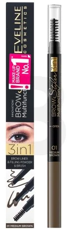 Eveline Cosmetics Brow Styler Multifunction 01 Medium Brown