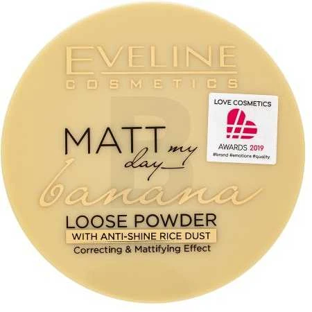 „Eveline Cosmetics“ „Eveline Matt My Day“ bananų biri pudra 6 g
