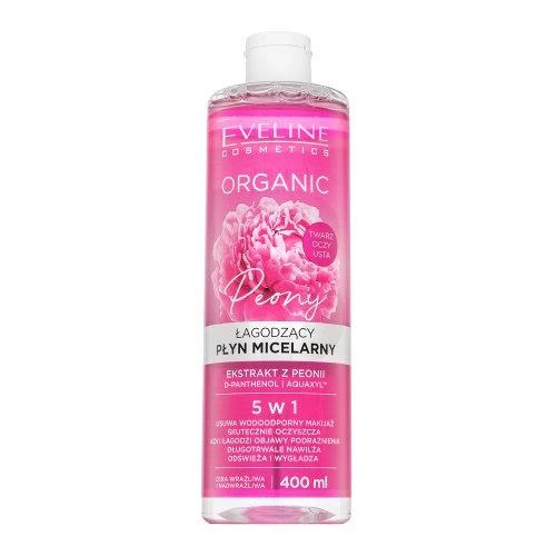 Eveline Cosmetics Organic Peony Micellar Vanduo 5in1 raminamasis micelinis vanduo jautriai odai, 400 ml