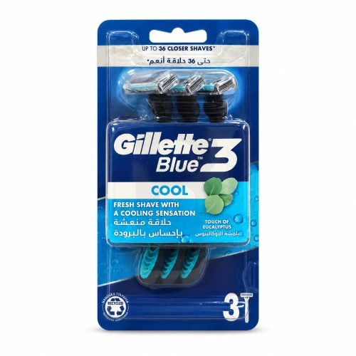 Gillete Vienkartiniai skustuvai Gillette Mėlynas 3 Cool, 3 vnt.
