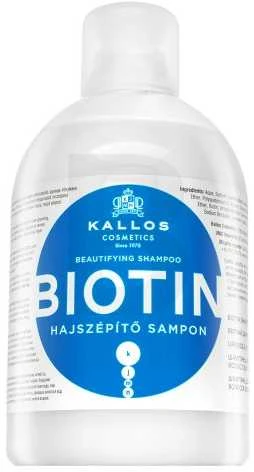 Skatinantis plaukų augimą šampūnas Kallos Biotin 1000ml ploniems silpniems ir blizgesį praradusiems plaukams