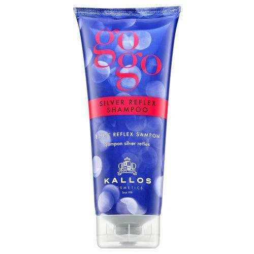 Kallos Cosmetics Gogo Sidabrinis Reflex Šampūnas spalvą saugantis šampūnas šviesiems plaukams, 200 ml