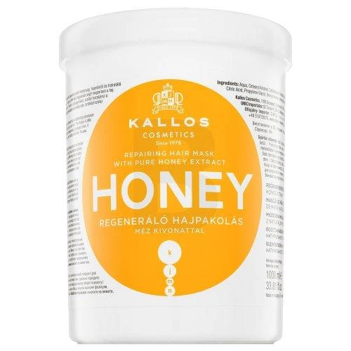 Kallos Cosmetics Honey Repairing Hair Mask stiprinamoji plaukų kaukė su medumi, 1000 ml