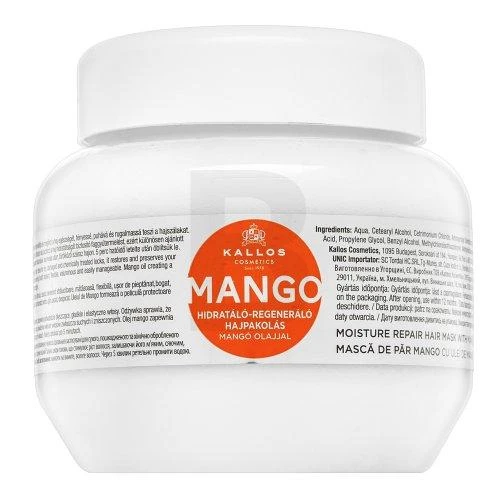 Plaukų kaukė sausiems plaukams su apelsinų aliejumi Kallos MANGO Moisture Repair Hair Mask 275 ml