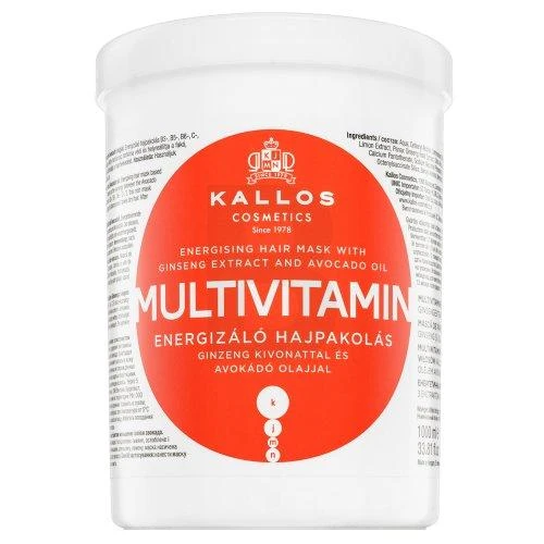Kallos Cosmetics Multivitamin Energising Hair Mask plaukų kaukė, 1000 ml