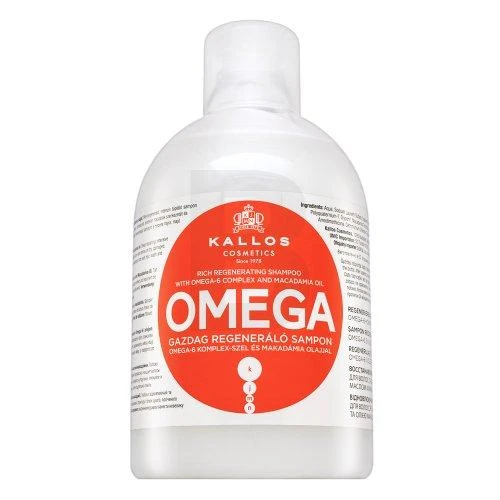 Pažeistų plaukų šampūnas Kallos OMEGA Rich Regenerating Šampūnas 1000 ml