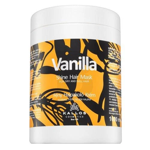 Kaukė sausiems plaukams suteikianti blizgesio Kallos Vanilla Shine Hair Mask 1000 ml