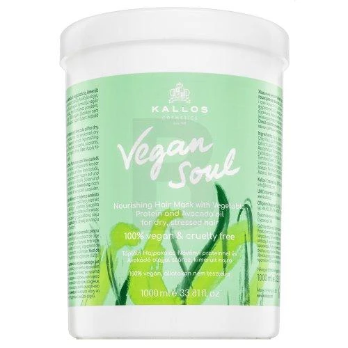 Plaukų kaukė sausiems plaukams ir jautriai galvos odai Kallos Vegan Soul maitininantis Mask 1000ml