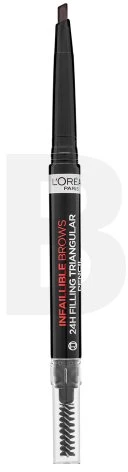 L'Oréal Paris Infaillible Brows 24H Filling Triangular Pieštukas Eyebrow Pieštukas moterims, 1 ml