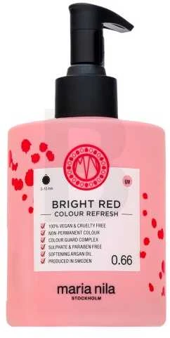 Maria Nila Colour Refresh veganiški plaukų dažai Kreminis kaukė spalvos gaivumui 0.66 ryškiai raudona, 300 ml