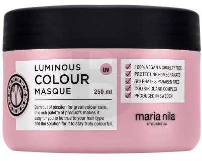 Maria Nila Luminous Colour Masque spindesio suteikianti kaukė dažytiems plaukams, 250 ml