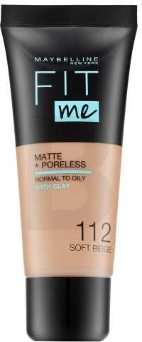 Maybelline FIT ME FDT MATTE.TB.NU 112 Soft Bei Vamzdelis Skystis 30 ml
