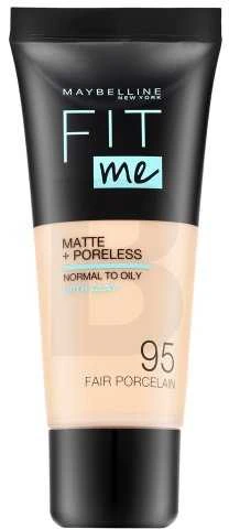 Maybelline Fit Me Matte & Poreless 095 Fair Porcelain Vamzdelis Skystis 30 ml
