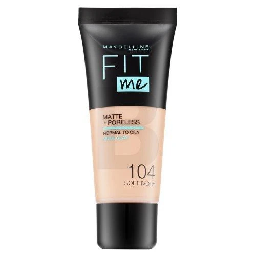 Maybelline Fit Me Matte & Poreless 104 Soft Ivory Buteliams Skystis 30 ml
