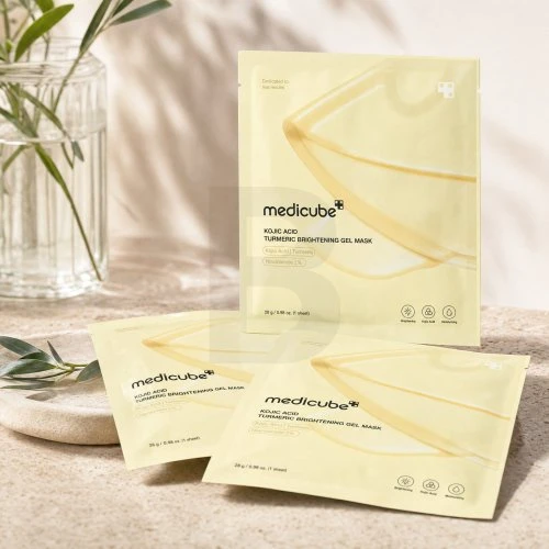 Medicube Kojic Acid Turmeric Brightening Gel Mask skaistinamoji lakštinė veido kaukė, 28 g