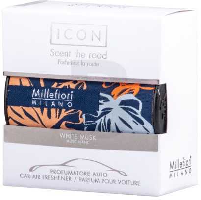 Millefiori Milano Icon Automobilinis oro gaiviklis Baltas Musk Textil Floral