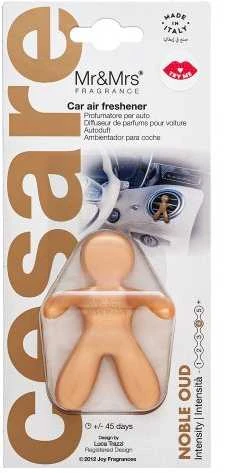 Mr&Mrs Fragrance „Mr&Mrs Cesare“ automobilių oro gaiviklis JCESBS18NV00 „Scent for Car“, „Noble Oud“, auksinis