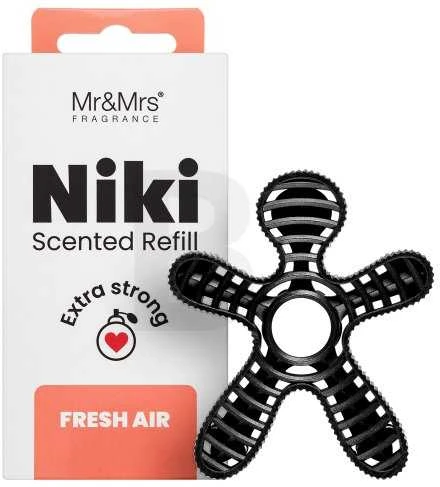 Mr&Mrs Fragrance Niki Freshener Refill Fresh Air automobilio kvapo papildymas, 1 vnt.