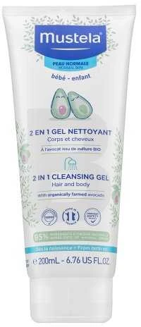 Mustela 2-In-1 Cleansing Gel prausimosi gelis ir šampūnas kūdikiams, 200 ml
