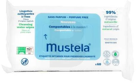 Mustela Biodegradable Wipes 60 Units