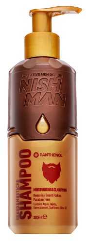 Nishman Beard & Mustache Šampūnas barzdos ir ūsų šampūnas, 200 ml