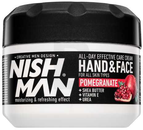 Nishman Hand & Face All-Day Effective Care Kreminis Pomegranate rankų ir veido kremas, 300 ml