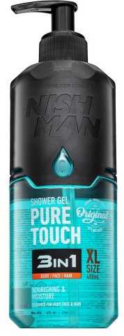 Nishman Pure Touch 3 in 1 Dušo želė dušo gelis, 480 ml