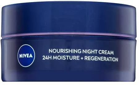 Nivea 24H Hydration+Regeneration maitinamasis naktinis kremas sausai ir jautriai odai 50ml