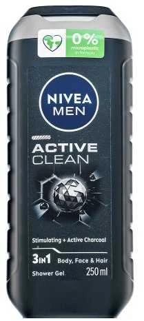 Nivea Men Active Clean Dušo želė dušo želė vyrams, 250 ml