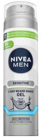 Nivea Men Sensitive 3-Day Beard Shaving Gel vyrams, 200 ml