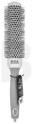 Plaukų šepetys džiovinimui Olivia Garden Expert Blowout Speed Wavy Bristles Baltas&Pilkas 35 mm