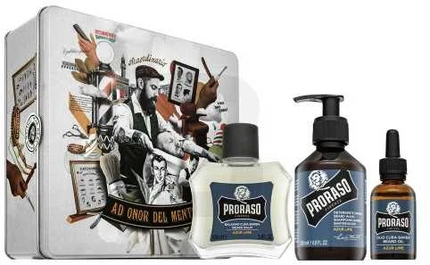 Vintažinis barzdos rinkinys Proraso Azur Lime Vintage Beard Care Kit
