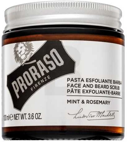 Proraso Beard Exfoliating Scrub Mėtų ir rozmarinų aromato barzdos šveitiklis, 100 ml