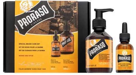 Barzdos priežiūros rinkinys Proraso Duo Pack Wood & Spice Beard Oil & Shampoo, 1vnt