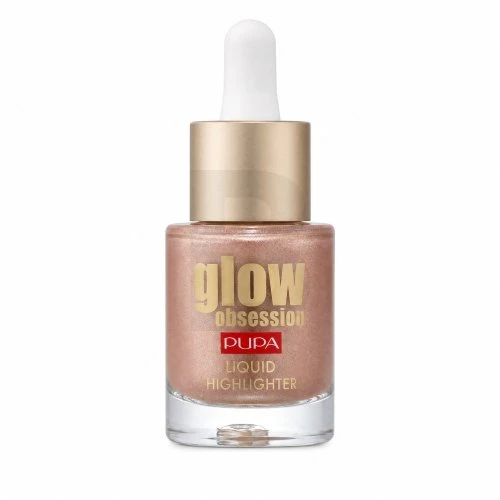„Pupa Glow Obsession“ be parabenų švytintis skystas šviestuvas veidui „100 Sunrise“ 13,5 ml