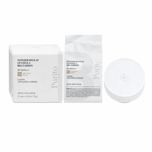 BB cream SPF 30 Purito Wonder Releaf Centella (BB Cushion) 15 g, 23 Natural rusvai gelsvas