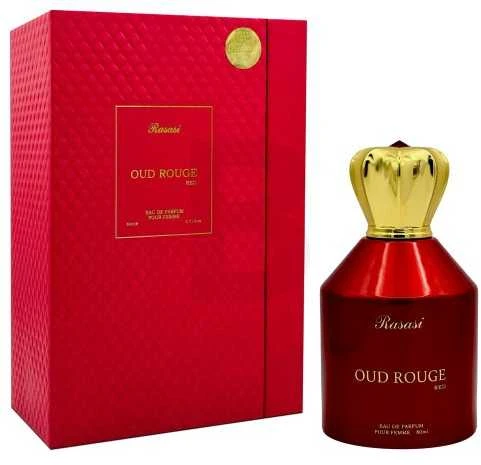 Rasasi Oud Rouge Raudona EDP parfumuotas vanduo moterims, 80 ml