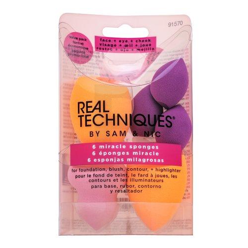 Real Techniques Sponges Set makiažo kempinėlių rinkinys (kempinėlė pagrindo tepimui x2 + mini kempinėlė x3 + kempinėlė kontūravimui)