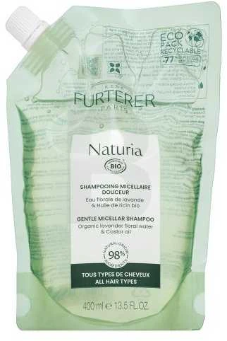 "Rene Furterer Naturia Gentle Micellar Šampūnas Eco Refill" plaukų šampūno papildymas 400ml