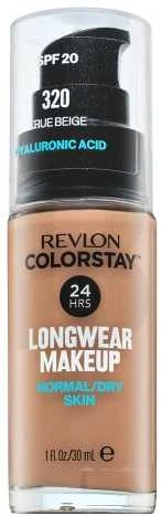Revlon „Colorstay Natural Medium Coverage“ skystas makiažo pagrindas, 320 True, rausvas gelinis makiažas su SPF 20, 30 ml