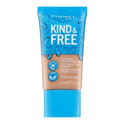 Rimmel London Kind and Free Skin Tint makiažo pagrindas 210-Golden rusvai gelsvas