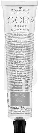 Schwarzkopf Professional IGORA ROYAL Absolutes Sidabrinis Baltas Demi-Permanent Hair Colour Plaukų dažai, atspalvis: Dove Pilkas, 60 ml