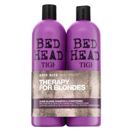 Tigi Bed Head Lova galva Blondinė Duo Kit - Kasetė pažeistiems blondiniams plaukams - 1500 ml