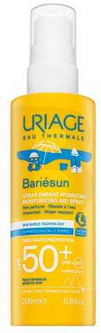 Uriage Bariésun Moisturizing Kid Purškiklis SPF 50+ drėkinamasis veido ir kūno purškiklis nuo saulės vaikams, 200 ml