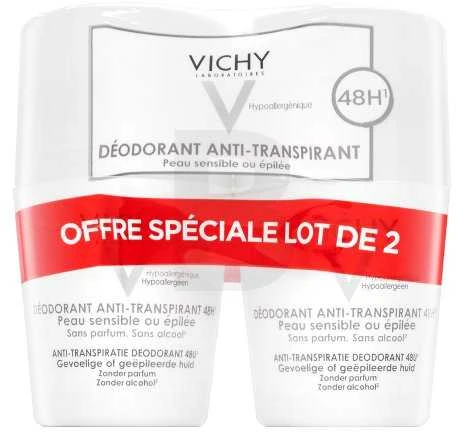 Vichy rutuliniai antiperspirantai, dviejų vienetų pakuotė
