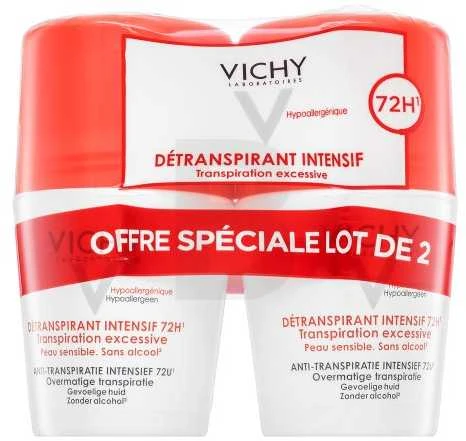 "Vichy" Kamuoliukų antiperspirantų rinkinys nuo gausaus prakaitavimo (Stress Resist 72H) 2 x 50 ml
